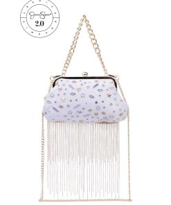 Jessica Simpson 2.0 Zoe Frame Clutch in Soft Ivory