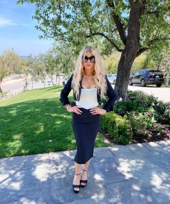 Immie Platform Sandal in Black Snake