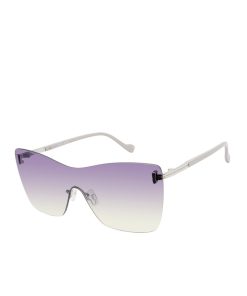 Glamorous Frameless Shield Sunglasses in Silver & Grey