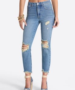 Harmony Straight High Rise Jeans in Incline