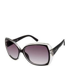 Oversized Butterfly Sunglasses with Bifocal Readers in Black
