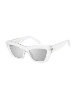 Bold Cat-Eye Sunglasses in Crystal