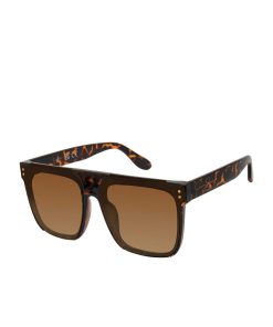 Oversized Square Sunglasses in Tortoise