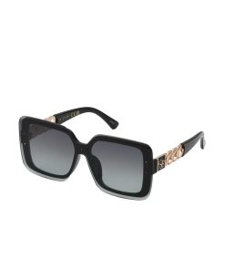 Glamorous Square Shield Sunglasses in Black