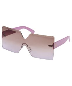 Frameless Shield Sunglasses in Mauve