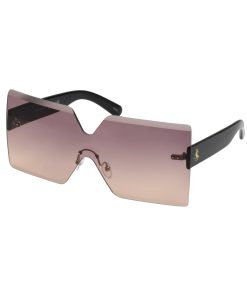 Frameless Shield Sunglasses in Black