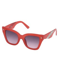 Bold Cat Eye Sunglasses in Milky Coral