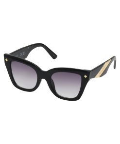 Bold Lux Cat Eye Sunglasses in Black
