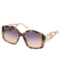 Oversized Geometric Sunglasses in Tortoise & Cream