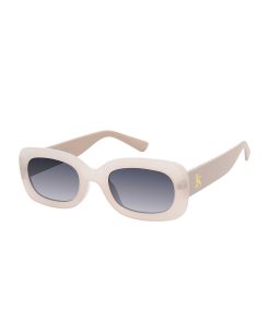 Glam Oval Sunglasses in Cream & Nude
