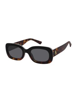 Glam Oval Sunglasses in Black & Tortoise
