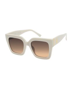Chic Oversized Square Sunglasses in Cream