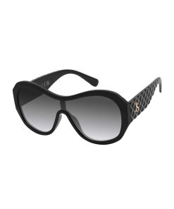 Stylish Oversized Shield Sunglasses in Black