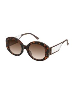 Chic Oval Sunglasses in Tortoise