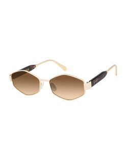 Hex Frame Sunglasses in Gold Tortoise