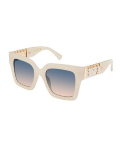 Charm Luxe Square Sunglasses in Ivory