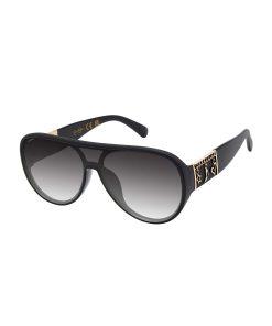 Golden Charm Aviator Sunglasses in Black