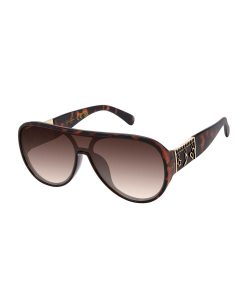 Golden Charm Aviator Sunglasses in Tortoise