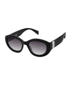 Midnight Muse Oval Sunglasses in Black