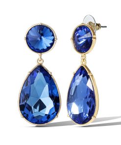 Deep Blue Teardrop Earrings