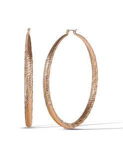 Textured Oversized Hoop Earrings