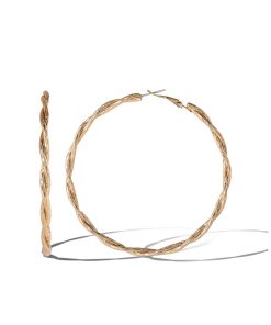Twisted Rope-Style Hoop Earrings