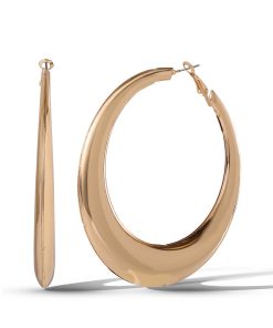 Gold Plated Round Hoop Earring