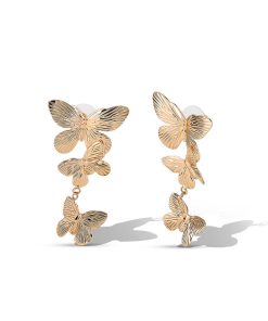 Cascading Butterfly Drop Earrings