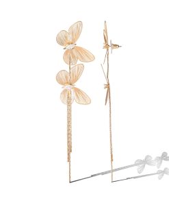 Double Butterfly Dangle Earrings