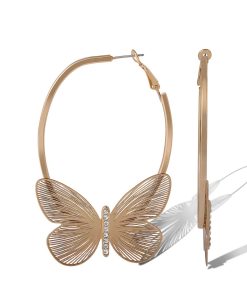Butterfly Hoop Earrings