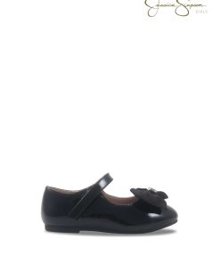Girls Amy Big Bow Mary Jane in Black