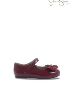 Toddler Amy Big Bow Mary Jane in Maroon