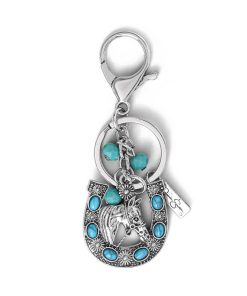 Turquoise Horse Shoe Keychain