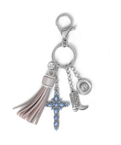 Turquoise Silver Charms Keychain