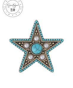 Jessica Simpson 2.0 Turquoise Imperial Star Brooch