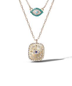 Layered Evil Eye Necklace Set