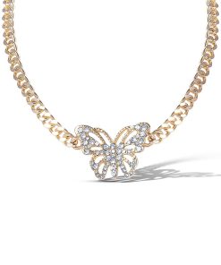 Butterfly Crystal Choker Necklace