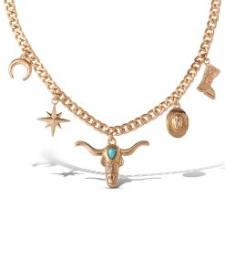 Gold Multi Pendant Necklace