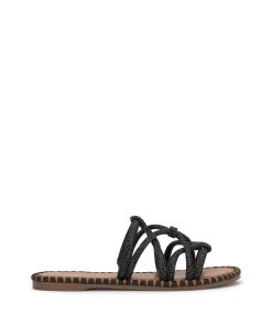 Briellea Embellished Sandal in Black