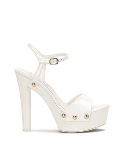 Calenta Studded Platform in White