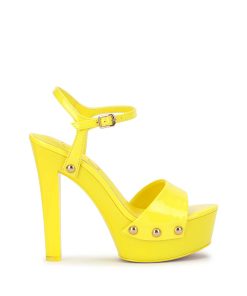 Calenta Studded Platform in Bright Yellow