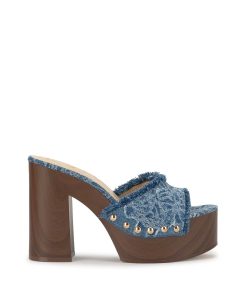 Cezia Platform in Medium Blue