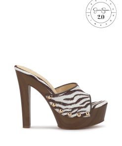 Cynlia Platform in Brown Zebra