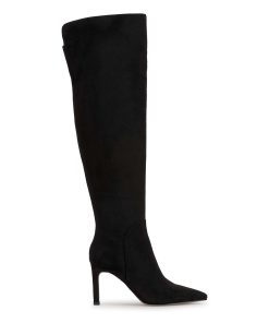 Earon Over The Knee Boot in Black Suede