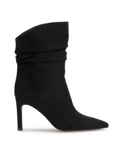 Elisti Scrunch Bootie in Black Suede