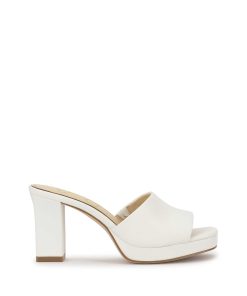 Elyzza High Heel Slide in Bright White