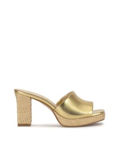 Elyzza High Heel Slide in Gold