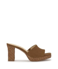 Elyzza High Heel Slide in Tuscan Tan