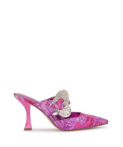 Favica High Heel in Pink & Red