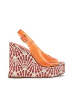 Kaliese Wedge in Tangerine